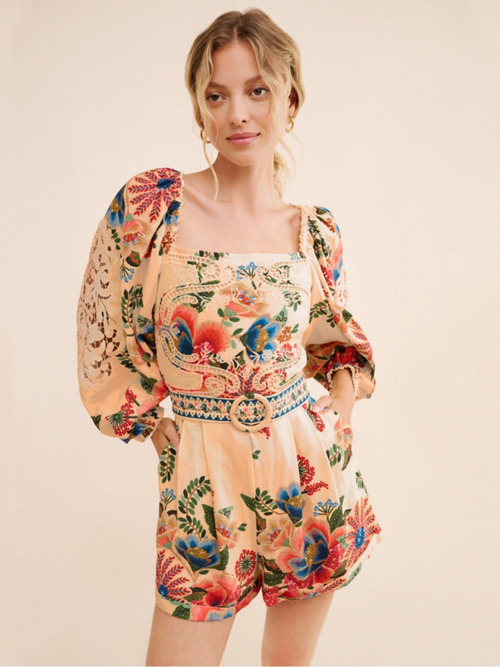 Farm Rio Delicate Garden Romper